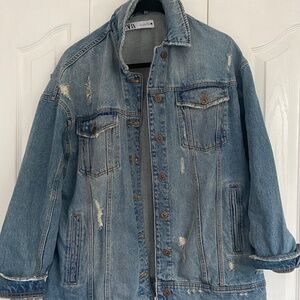 Zara oversized jean jacket
